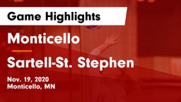 Monticello  vs Sartell-St. Stephen  Game Highlights - Nov. 19, 2020