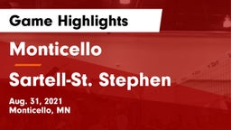 Monticello  vs Sartell-St. Stephen  Game Highlights - Aug. 31, 2021