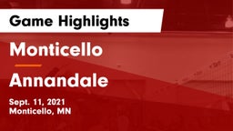 Monticello  vs Annandale  Game Highlights - Sept. 11, 2021