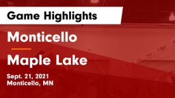 Monticello  vs Maple Lake  Game Highlights - Sept. 21, 2021