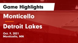 Monticello  vs Detroit Lakes  Game Highlights - Oct. 9, 2021