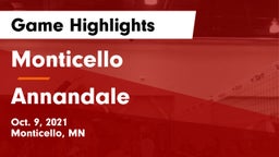 Monticello  vs Annandale  Game Highlights - Oct. 9, 2021