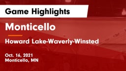 Monticello  vs Howard Lake-Waverly-Winsted Game Highlights - Oct. 16, 2021
