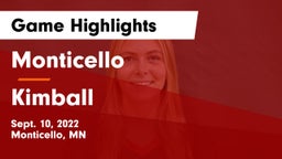 Monticello  vs Kimball  Game Highlights - Sept. 10, 2022