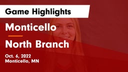 Monticello  vs North Branch  Game Highlights - Oct. 6, 2022