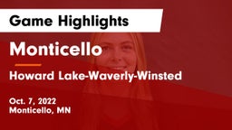 Monticello  vs Howard Lake-Waverly-Winsted  Game Highlights - Oct. 7, 2022