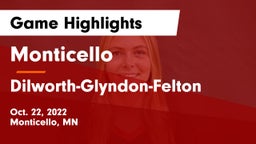 Monticello  vs Dilworth-Glyndon-Felton  Game Highlights - Oct. 22, 2022