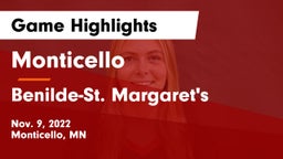 Monticello  vs Benilde-St. Margaret's  Game Highlights - Nov. 9, 2022