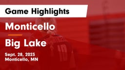 Monticello  vs Big Lake  Game Highlights - Sept. 28, 2023