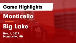 Monticello  vs Big Lake  Game Highlights - Nov. 1, 2023