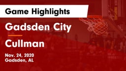 Gadsden City  vs Cullman Game Highlights - Nov. 24, 2020