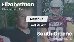 Matchup: Elizabethton High vs. South Greene  2017