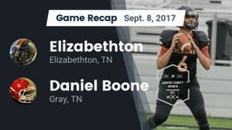 Recap: Elizabethton  vs. Daniel Boone  2017