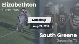 Matchup: Elizabethton High vs. South Greene  2018