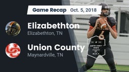 Recap: Elizabethton  vs. Union County  2018