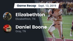 Recap: Elizabethton  vs. Daniel Boone  2019