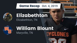 Recap: Elizabethton  vs. William Blount  2019