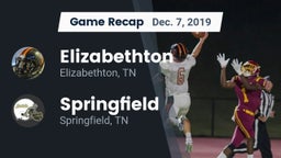 Recap: Elizabethton  vs. Springfield  2019