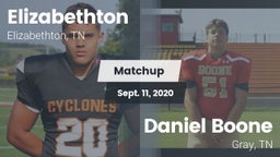 Matchup: Elizabethton High vs. Daniel Boone  2020