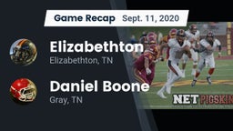 Recap: Elizabethton  vs. Daniel Boone  2020