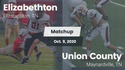 Matchup: Elizabethton High vs. Union County  2020