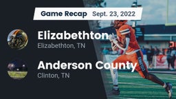 Recap: Elizabethton  vs. Anderson County  2022