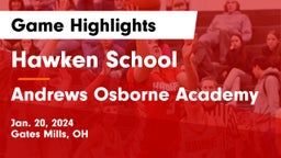 Hawken School vs Andrews Osborne Academy Game Highlights - Jan. 20, 2024