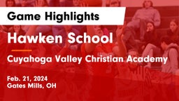 Hawken School vs Cuyahoga Valley Christian Academy  Game Highlights - Feb. 21, 2024