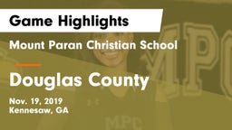 Mount Paran Christian School vs Douglas County  Game Highlights - Nov. 19, 2019