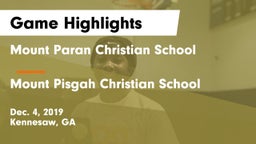 Mount Paran Christian School vs Mount Pisgah Christian School Game Highlights - Dec. 4, 2019