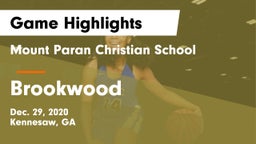 Mount Paran Christian School vs Brookwood  Game Highlights - Dec. 29, 2020