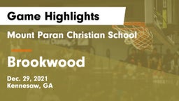 Mount Paran Christian School vs Brookwood  Game Highlights - Dec. 29, 2021