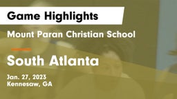 Mount Paran Christian School vs South Atlanta  Game Highlights - Jan. 27, 2023