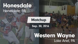 Matchup: Honesdale High vs. Western Wayne  2016