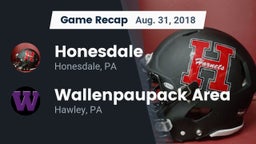 Recap: Honesdale  vs. Wallenpaupack Area  2018