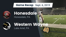 Recap: Honesdale  vs. Western Wayne  2019