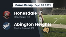 Recap: Honesdale  vs. Abington Heights  2019