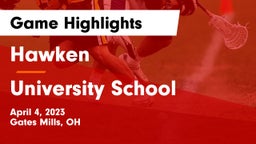 Hawken  vs University School Game Highlights - April 4, 2023