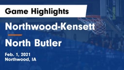 Northwood-Kensett  vs North Butler  Game Highlights - Feb. 1, 2021