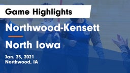 Northwood-Kensett  vs North Iowa  Game Highlights - Jan. 25, 2021