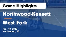 Northwood-Kensett  vs West Fork  Game Highlights - Jan. 18, 2022