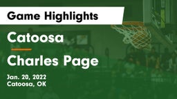 Catoosa  vs Charles Page  Game Highlights - Jan. 20, 2022