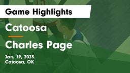 Catoosa  vs Charles Page  Game Highlights - Jan. 19, 2023