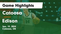 Catoosa  vs Edison  Game Highlights - Jan. 19, 2024