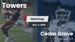 Matchup: Towers  vs. Cedar Grove  2018