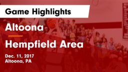 Altoona  vs Hempfield Area  Game Highlights - Dec. 11, 2017