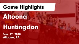 Altoona  vs Huntingdon  Game Highlights - Jan. 22, 2018