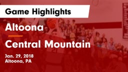 Altoona  vs Central Mountain  Game Highlights - Jan. 29, 2018