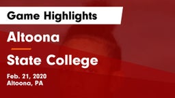 Altoona  vs State College  Game Highlights - Feb. 21, 2020