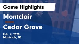 Montclair  vs Cedar Grove  Game Highlights - Feb. 4, 2020